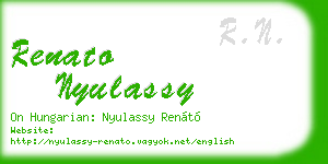 renato nyulassy business card