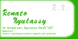 renato nyulassy business card